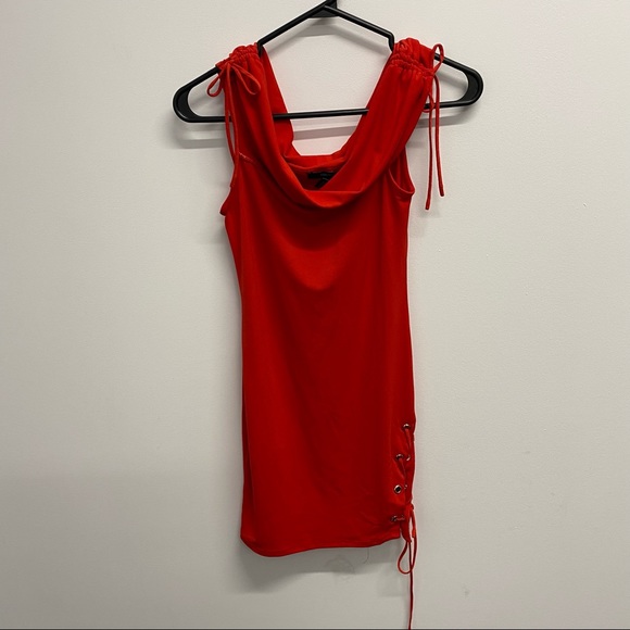 RED MINI TIGHT DRESS - Picture 3 of 8